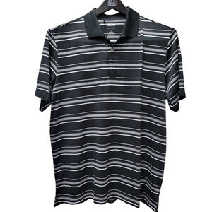 Adidas Golf Puremotion Black & White Short Sleeve Polo Shirt Men's NWOT